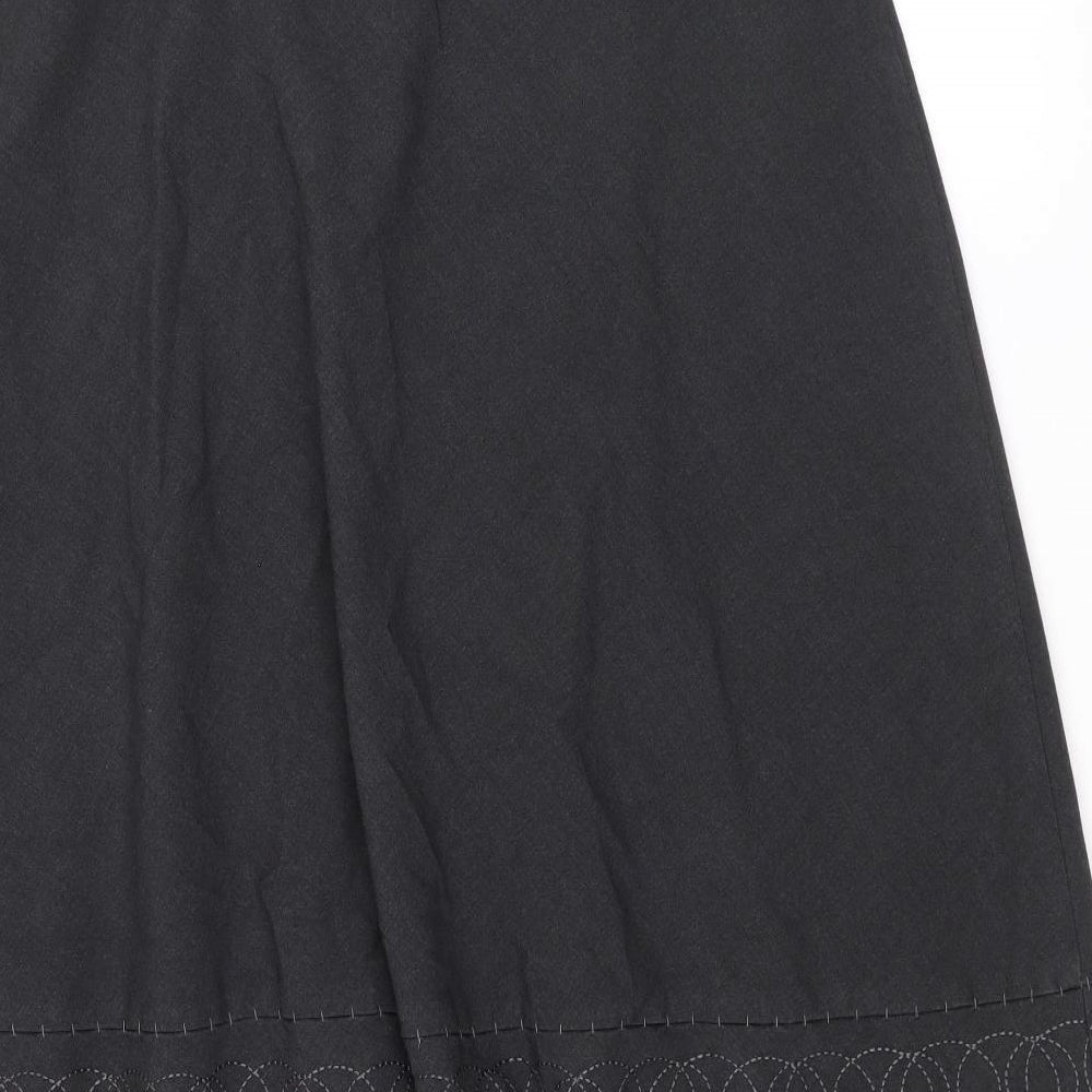 Marks and Spencer Womens Grey Polyester A-Line Skirt Size 12