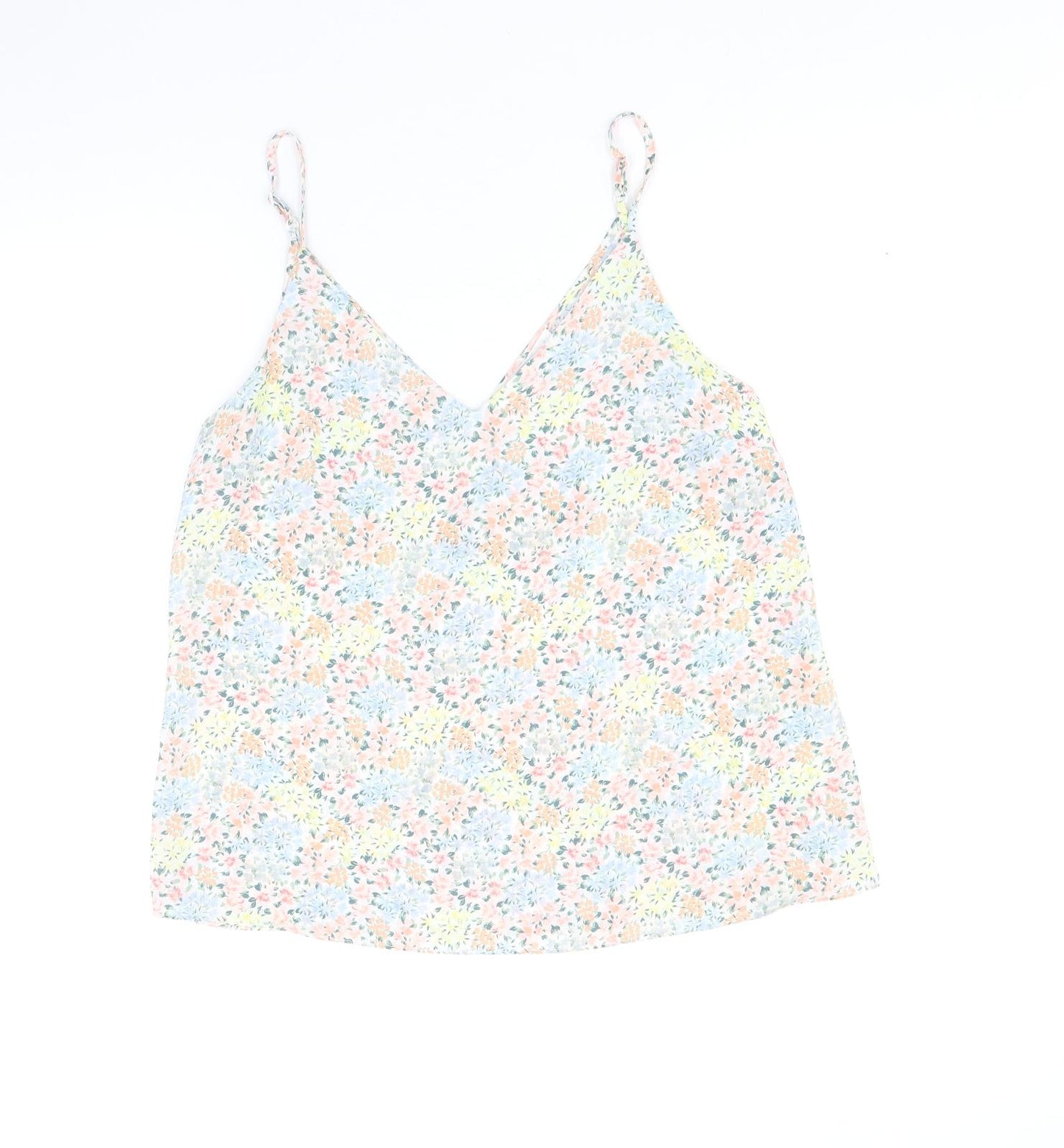 Primark Womens Multicoloured Floral Polyester Camisole Tank Size 12 V-Neck