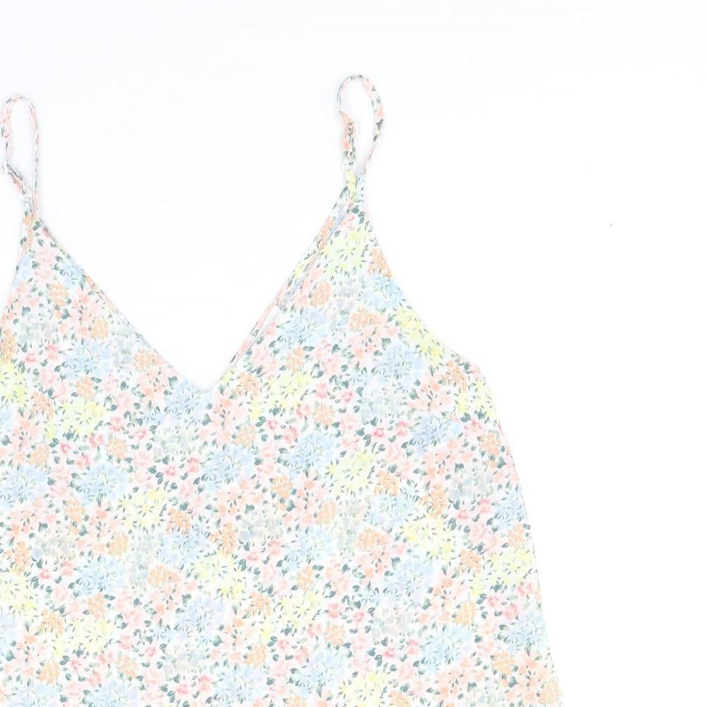 Primark Womens Multicoloured Floral Polyester Camisole Tank Size 12 V-Neck