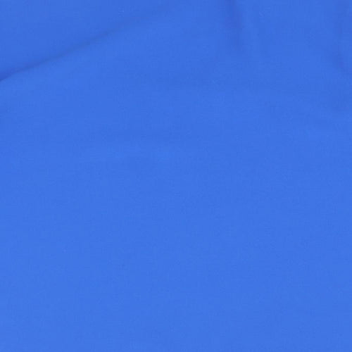 H&M Womens Blue Polyester Basic Blouse Size 6 V-Neck - Bell Sleeve