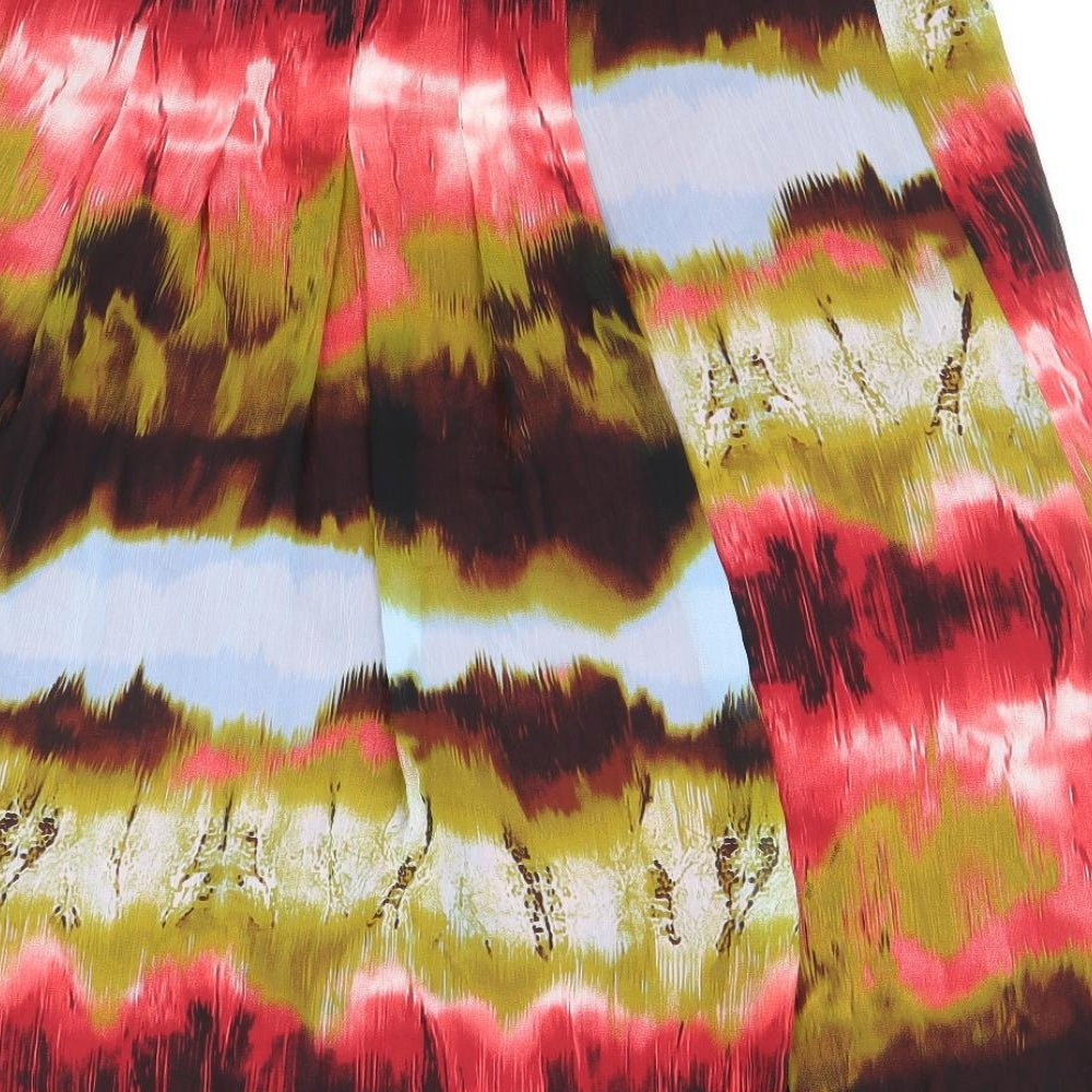 Per Una Womens Multicoloured Geometric Polyester A-Line Skirt Size 14