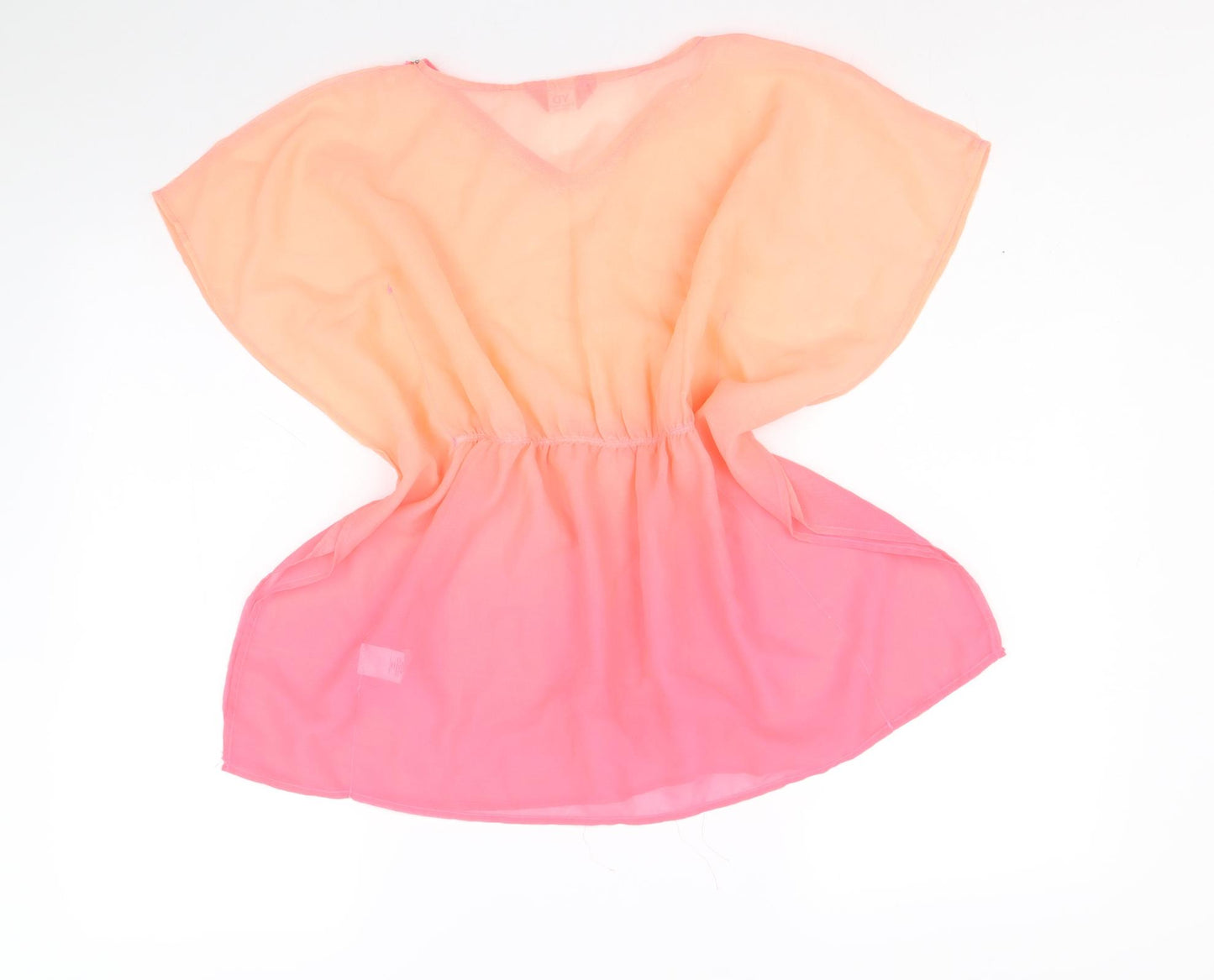 Primark Girls Pink Polyester Kaftan Size 8-9 Years V-Neck Pullover - Ombre