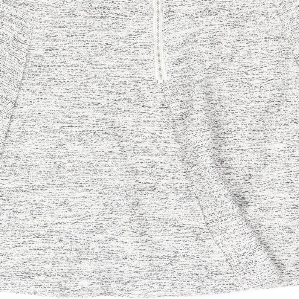 Divided by H&M Womens Grey Polyester Skater Skirt Size M Zip