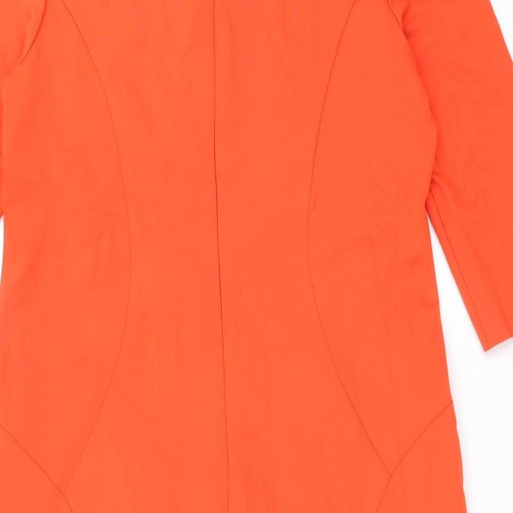Mary Portas Womens Red Viscose Shift Size 20 Scoop Neck Zip