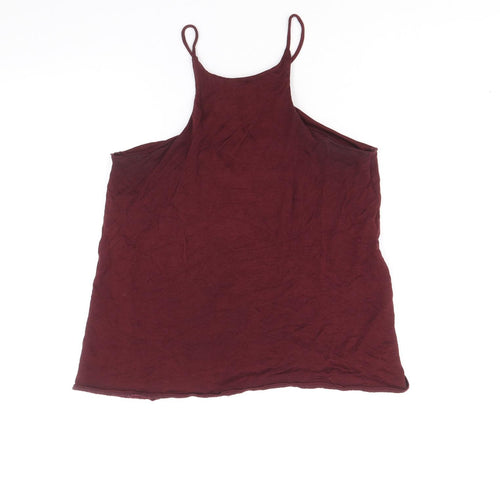 River Island Womens Purple Viscose Basic Tank Size 10 Round Neck