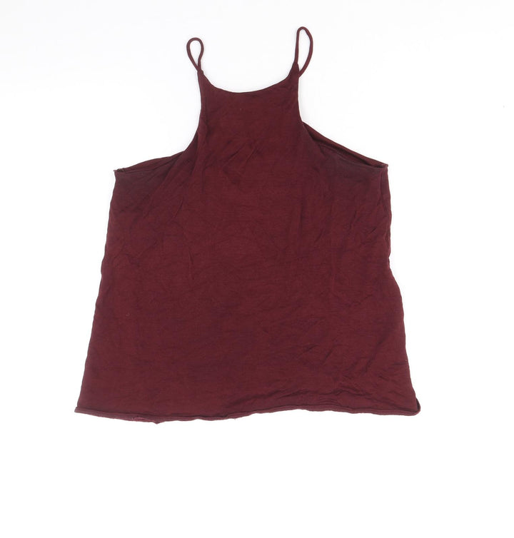 River Island Womens Purple Viscose Basic Tank Size 10 Round Neck