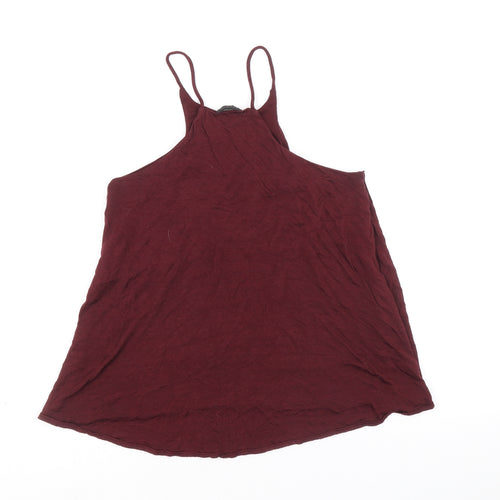River Island Womens Purple Viscose Basic Tank Size 10 Round Neck