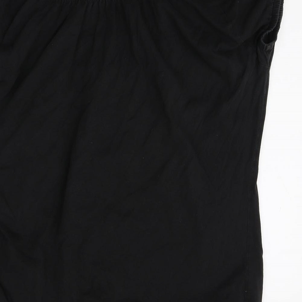 Inspire Womens Black 100% Cotton Basic T-Shirt Size 20 Round Neck