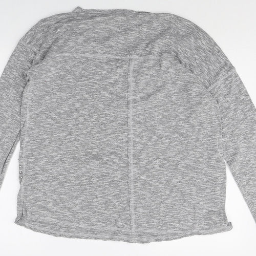 NEXT Womens Grey Cotton Basic T-Shirt Size 18 V-Neck