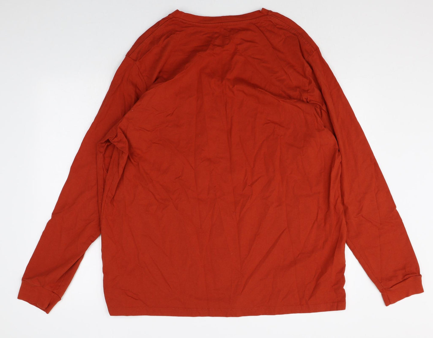 Marks and Spencer Mens Orange Cotton Pullover Sweatshirt Size 3XL