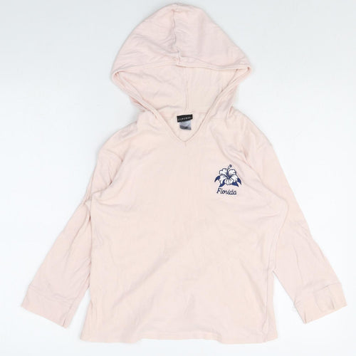 Silver Girls Pink 100% Cotton Pullover Hoodie Size L Pullover - Florida