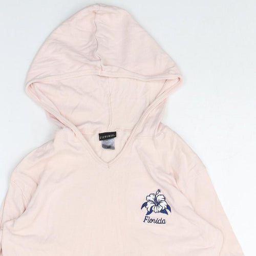 Silver Girls Pink 100% Cotton Pullover Hoodie Size L Pullover - Florida