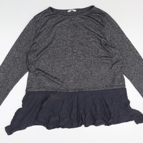 TU Womens Green Viscose A-Line Size 16 Round Neck Pullover