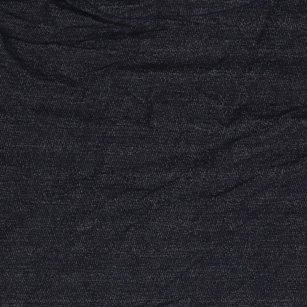 John Lewis Boys Black 100% Cotton Basic T-Shirt Size 9 Years Round Neck Button