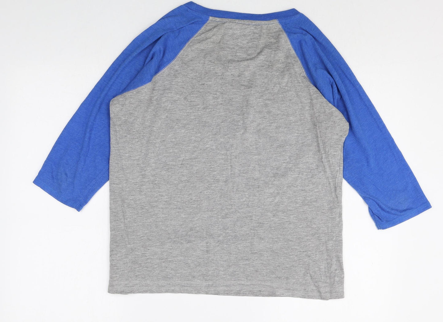 New Look Womens Grey Cotton Basic T-Shirt Size 18 Round Neck - Americana