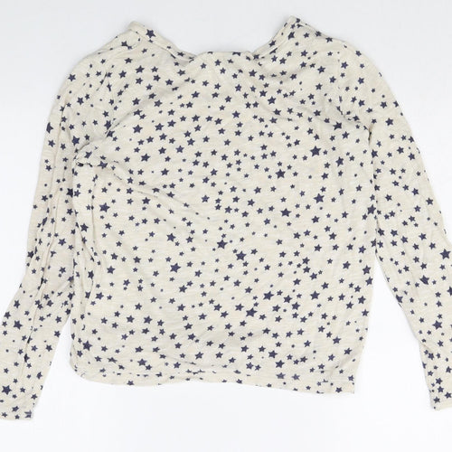 Divided Womens Ivory Geometric Viscose Pullover Sweatshirt Size S Pullover - Stars