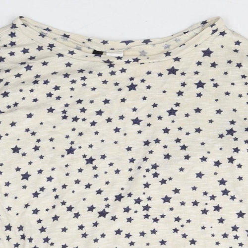 Divided Womens Ivory Geometric Viscose Pullover Sweatshirt Size S Pullover - Stars