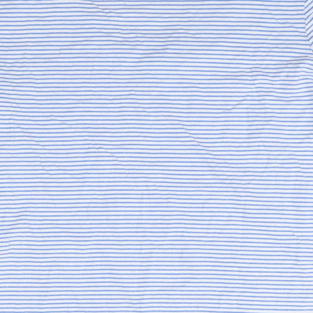Signature by Levi Strauss & Co. Mens Blue Striped Cotton T-Shirt Size L V-Neck
