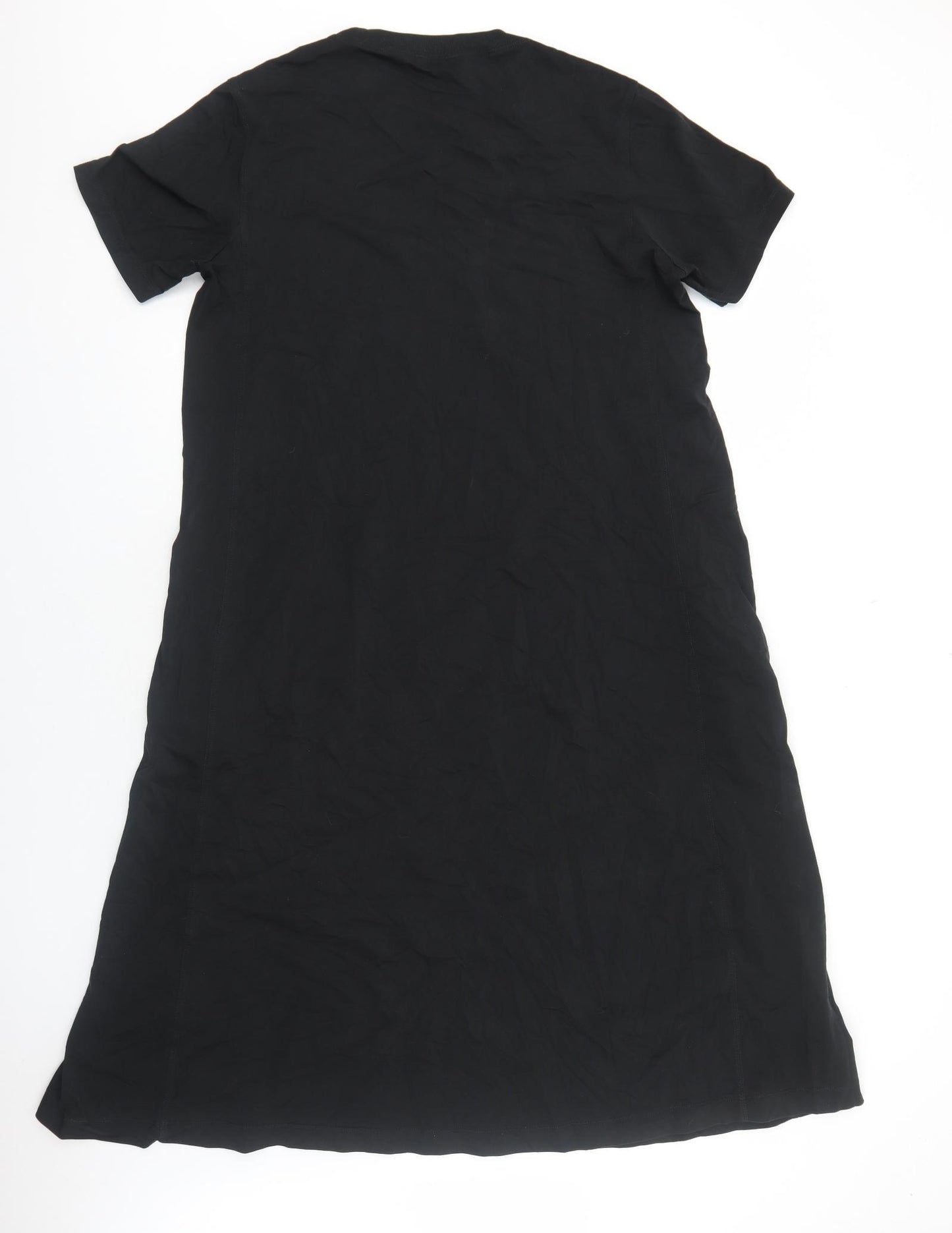 Uniqlo Womens Black Cotton A-Line Size L Round Neck Pullover