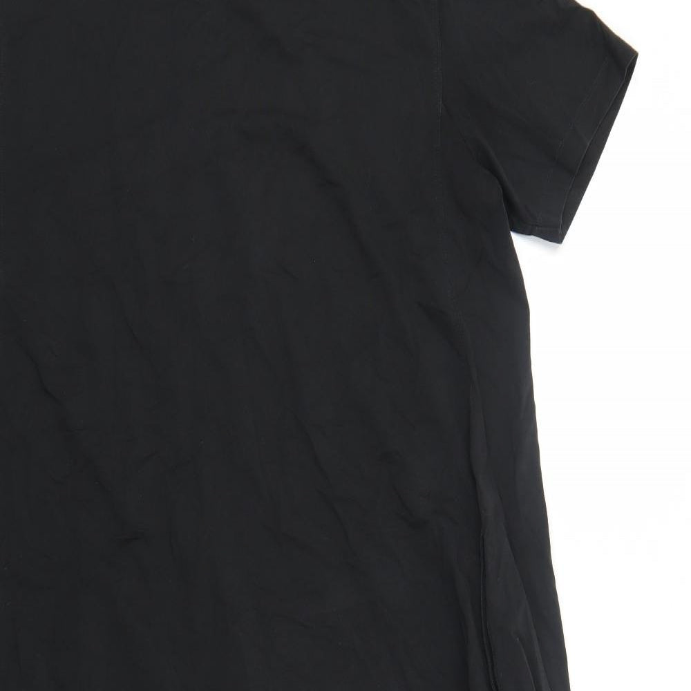 Uniqlo Womens Black Cotton A-Line Size L Round Neck Pullover