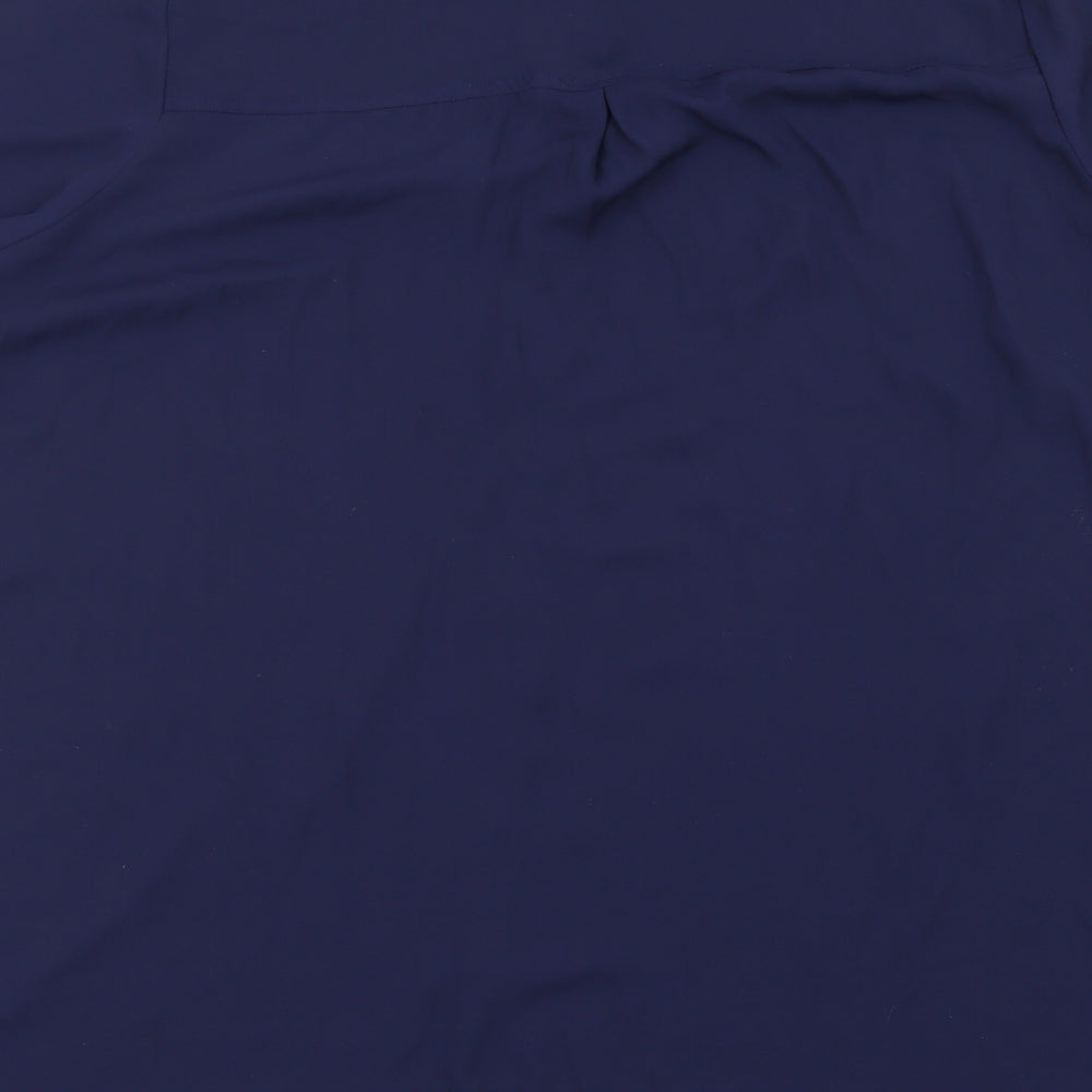 Avenue Studio Womens Blue Polyester Shirt Dress Size XL Collared Button