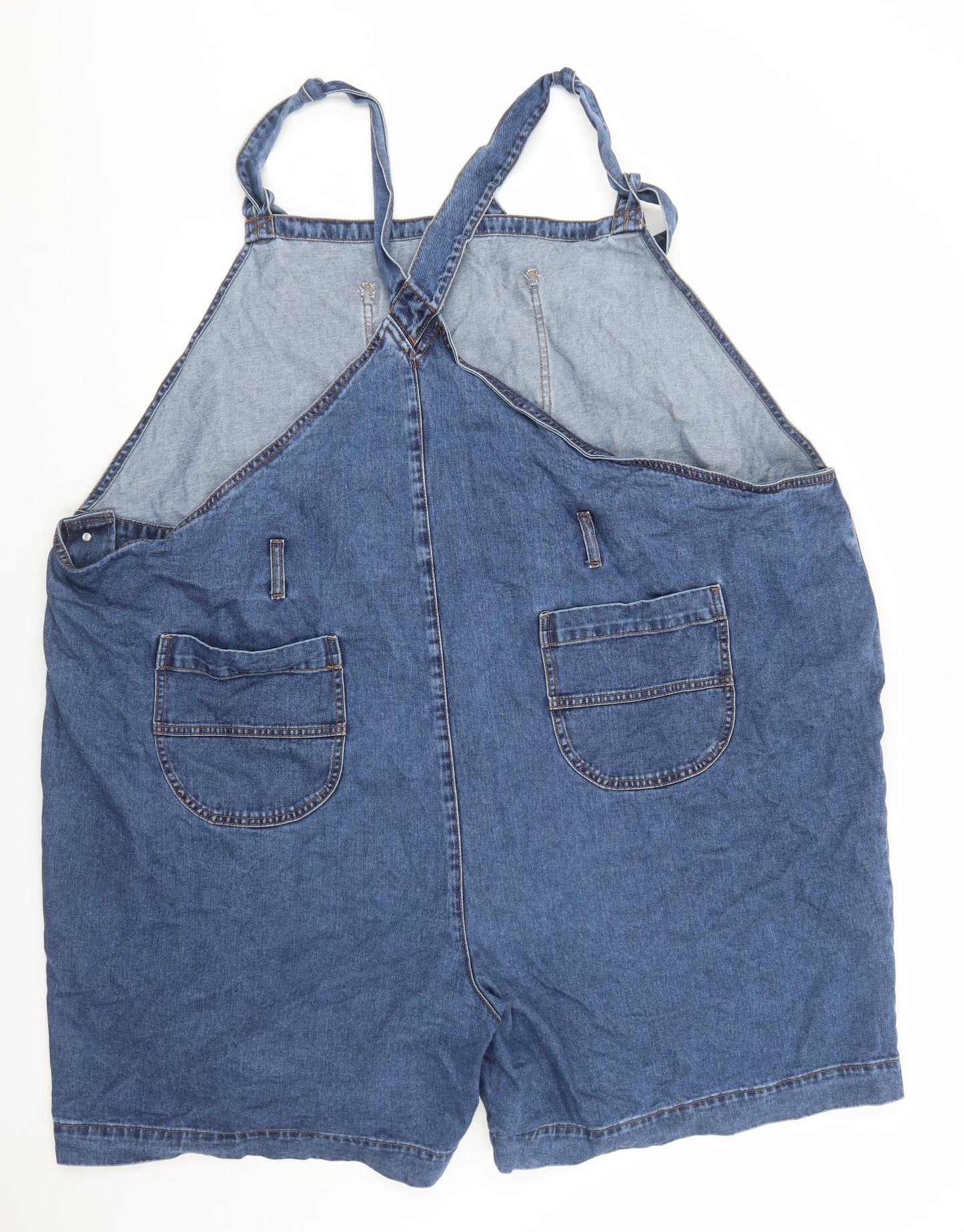Lucy&Yak Womens Blue Cotton Dungaree One-Piece Size 32 Button