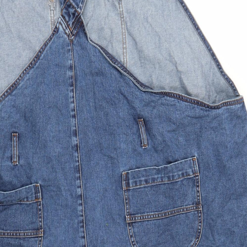 Lucy&Yak Womens Blue Cotton Dungaree One-Piece Size 32 Button