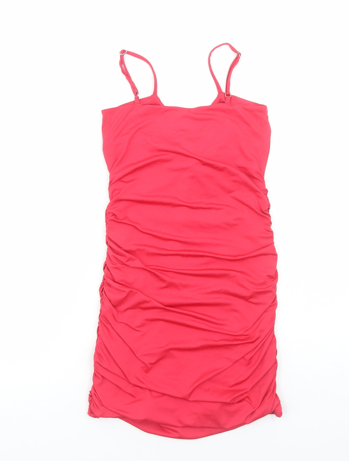 Oh Polly Womens Red Polyester Mini Size 12 V-Neck Pullover