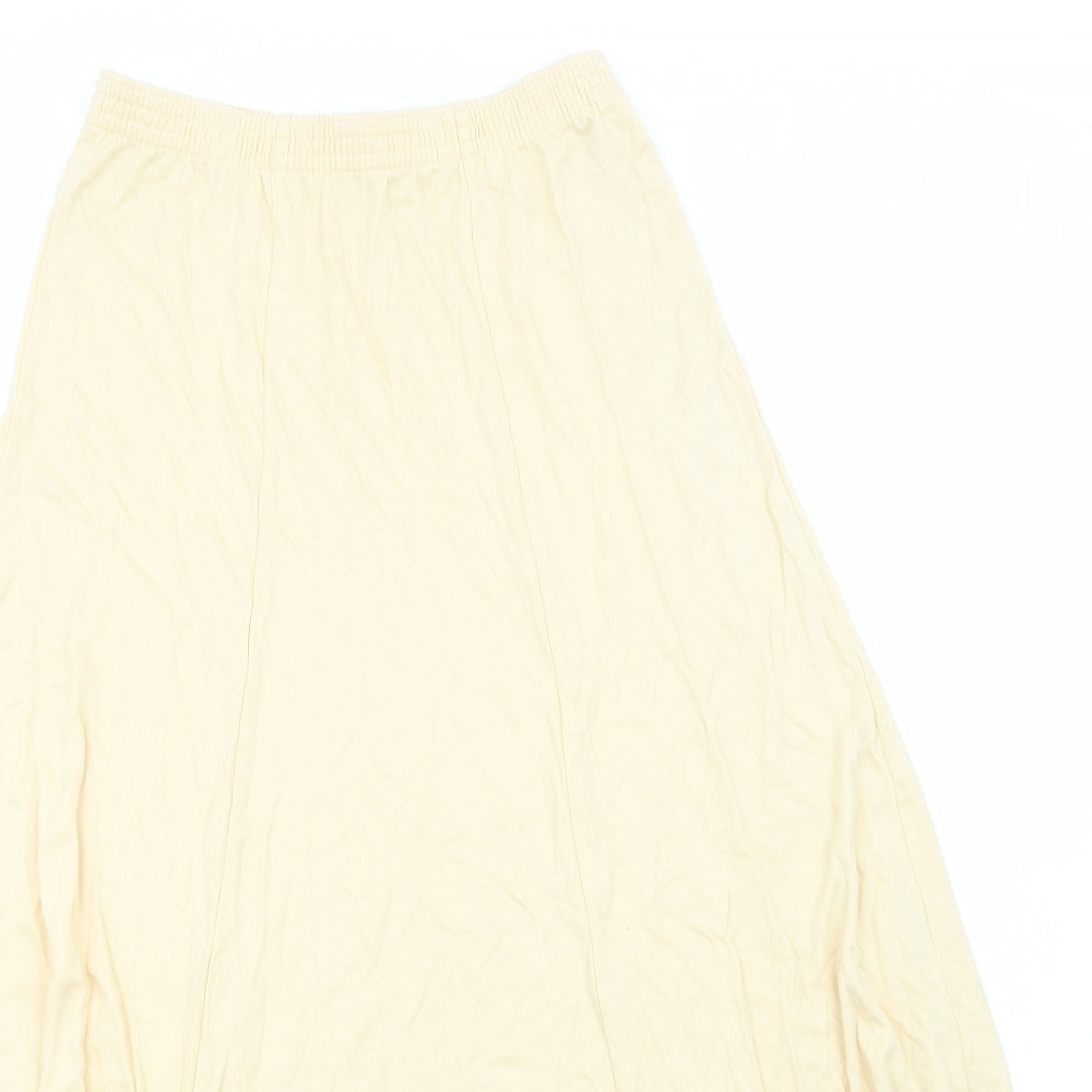 Chianti Womens Yellow Viscose Swing Skirt Size 12