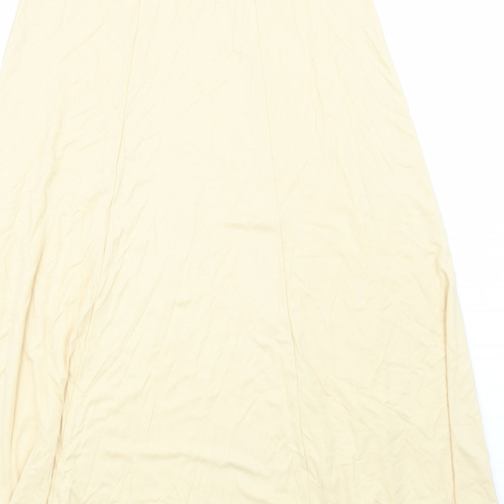 Chianti Womens Yellow Viscose Swing Skirt Size 12