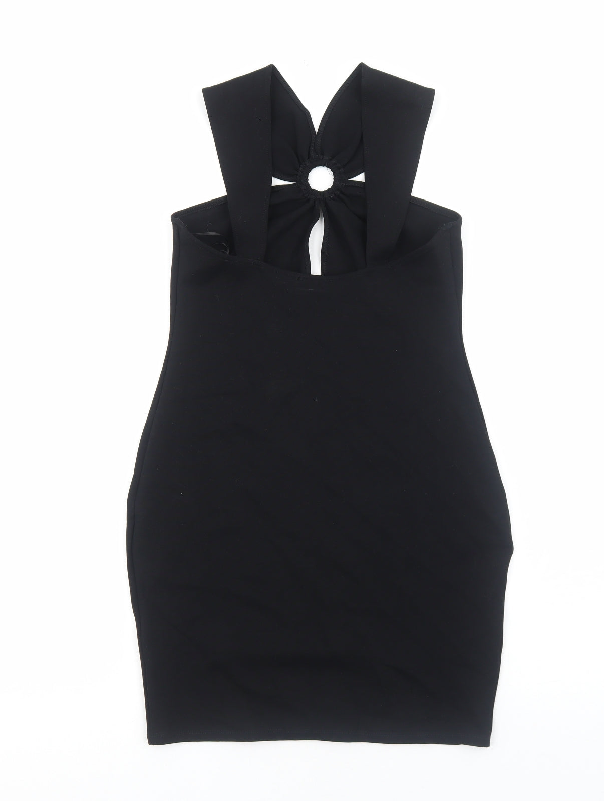 Zara Womens Black Viscose Mini Size M V-Neck Pullover