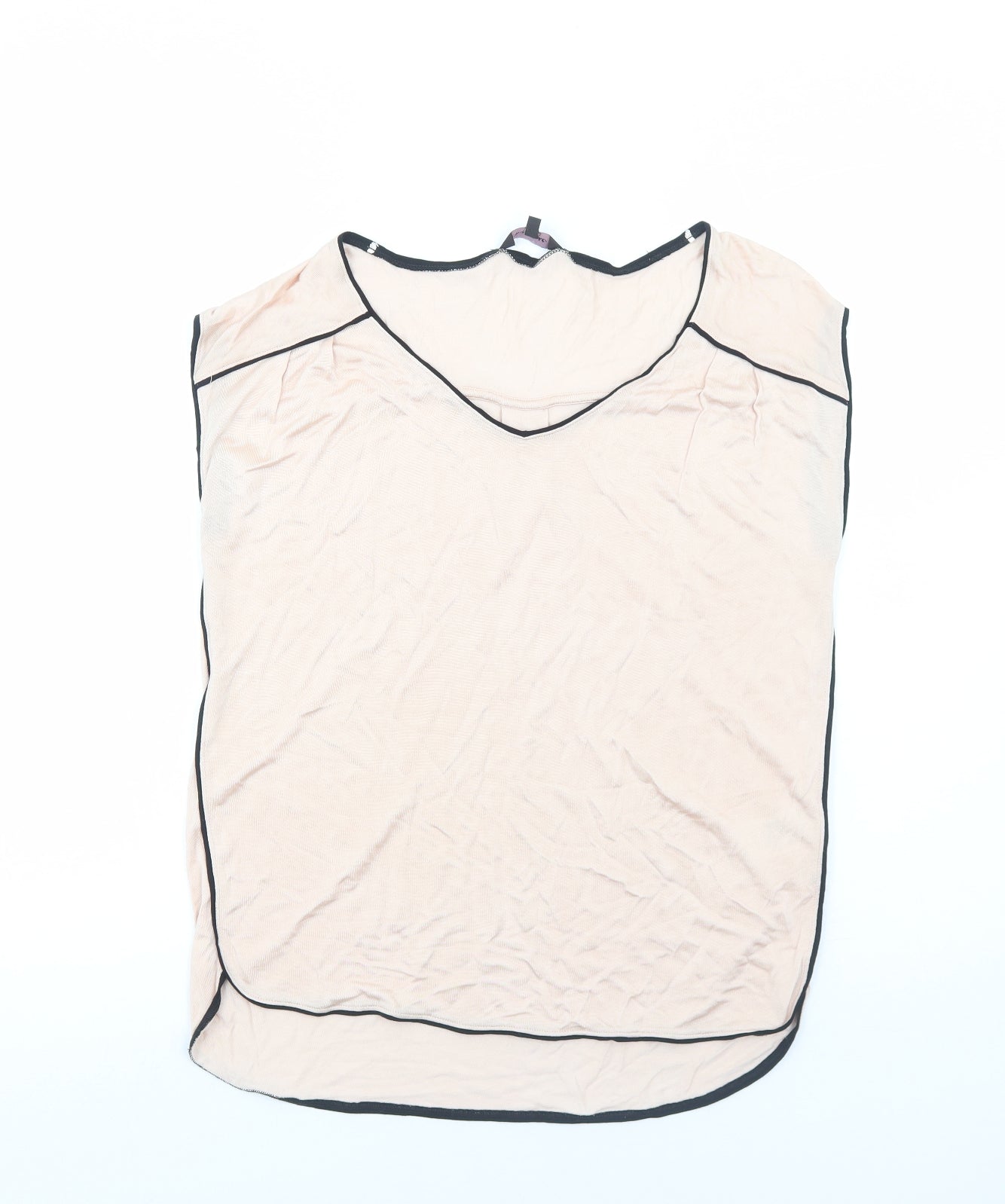 Phase Eight Womens Pink Viscose Basic T-Shirt Size 10 V-Neck
