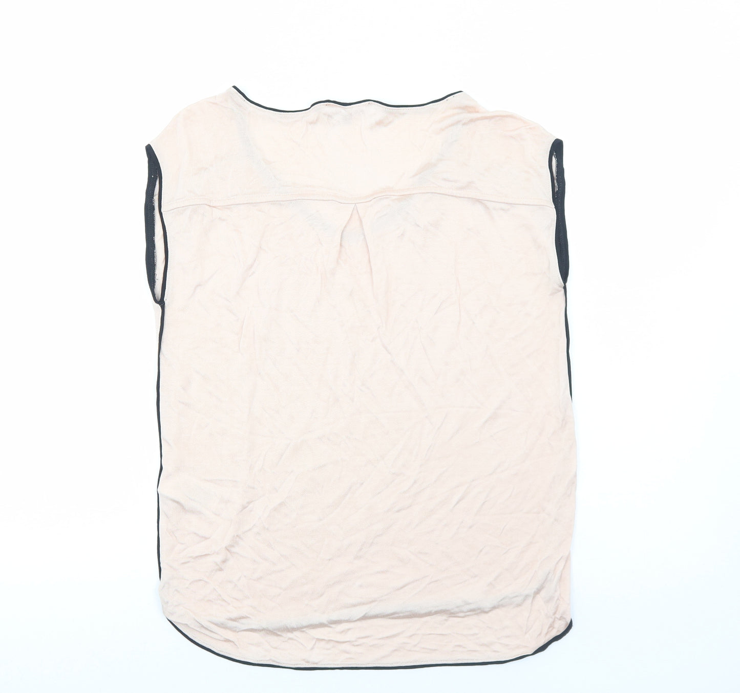 Phase Eight Womens Pink Viscose Basic T-Shirt Size 10 V-Neck
