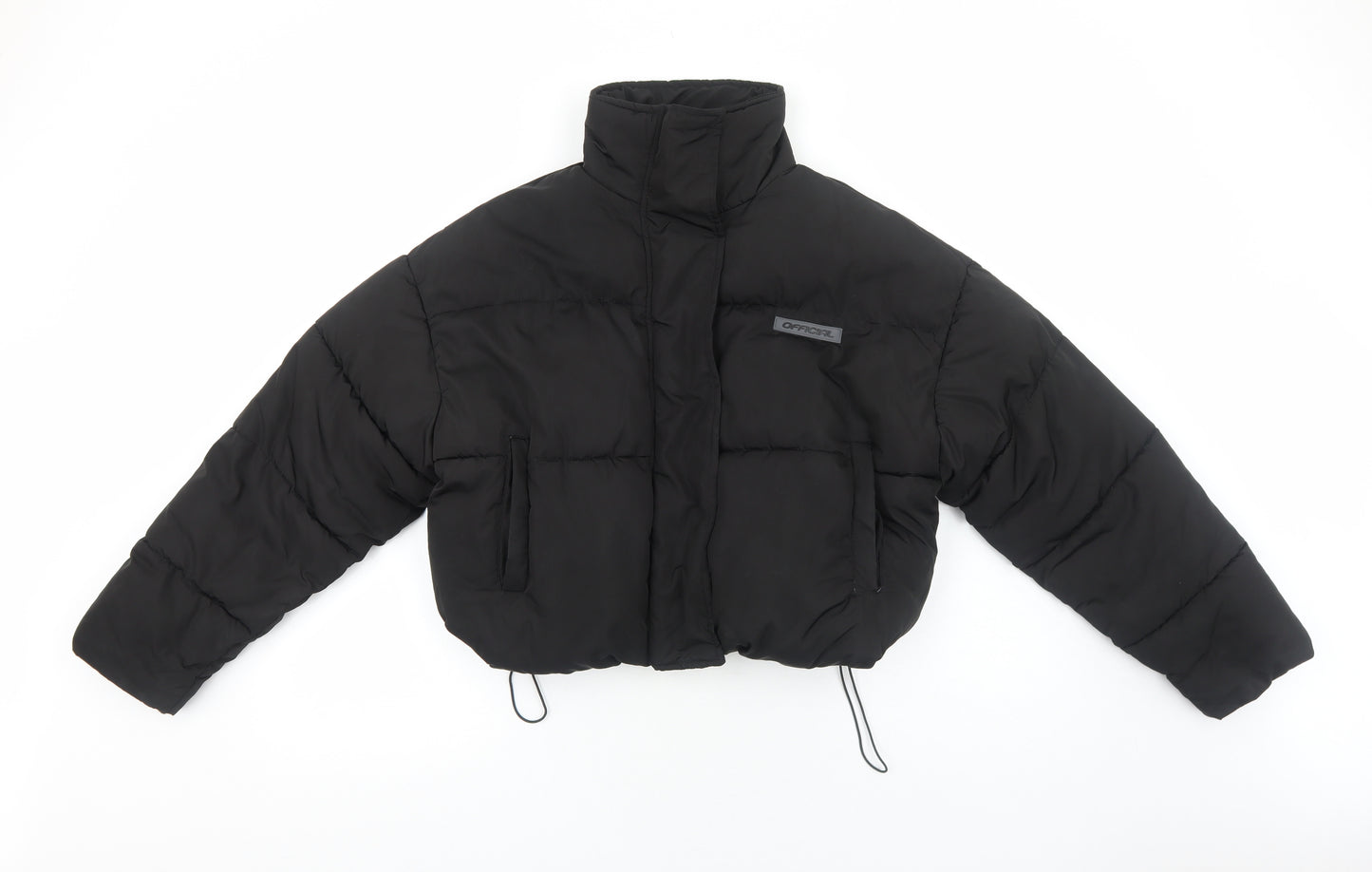 Boohoo Womens Black Puffer Jacket Jacket Size 10 Zip