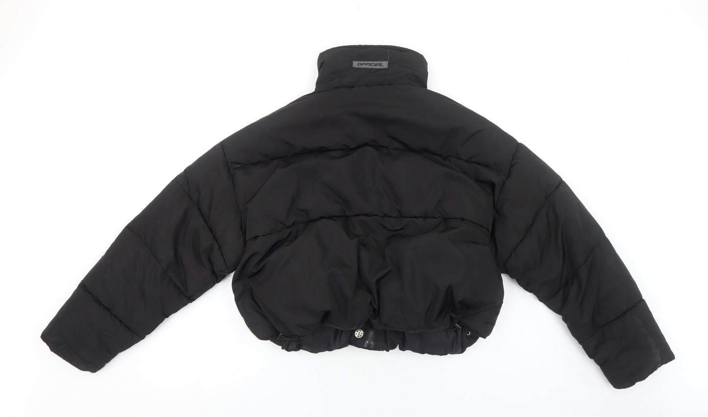 Boohoo Womens Black Puffer Jacket Jacket Size 10 Zip