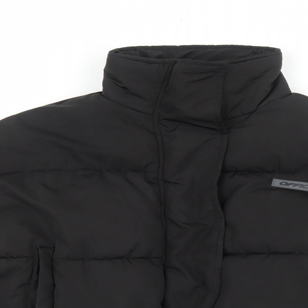 Boohoo Womens Black Puffer Jacket Jacket Size 10 Zip