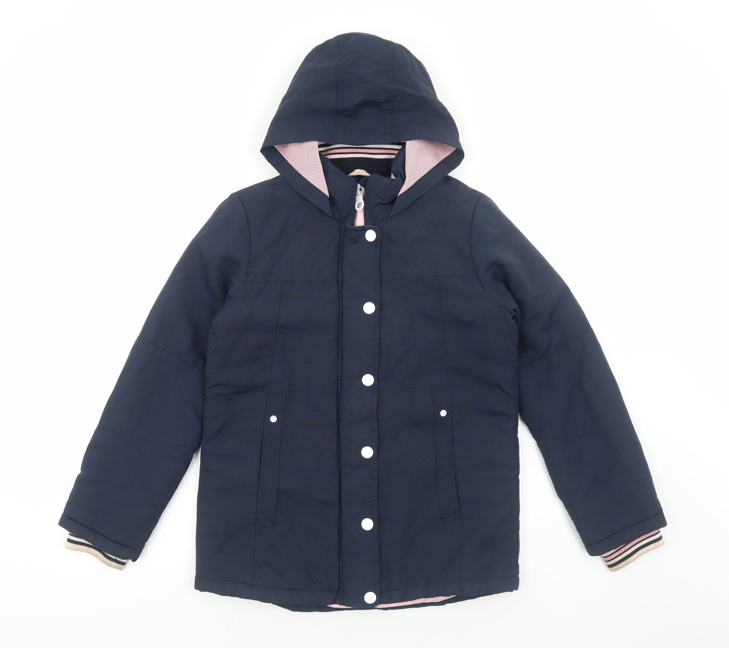 NEXT Girls Blue Rain Coat Coat Size 11 Years Zip