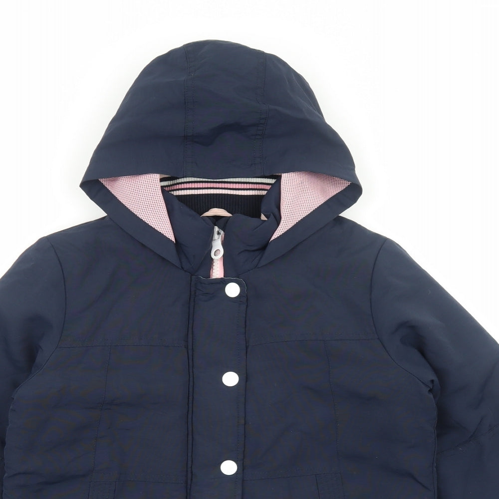 NEXT Girls Blue Rain Coat Coat Size 11 Years Zip