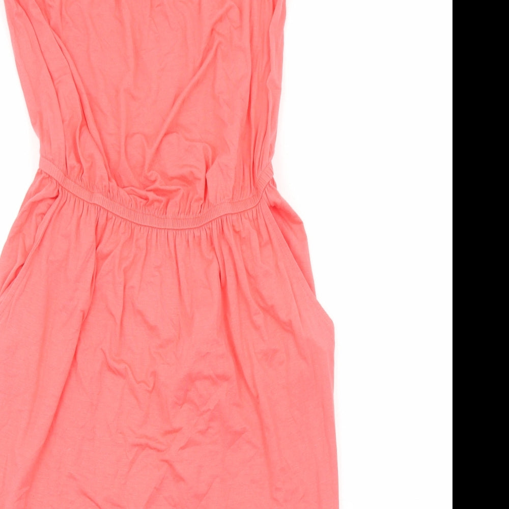 TU Womens Pink Viscose Fit & Flare Size 14 Off the Shoulder Pullover
