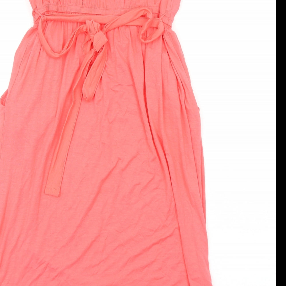 TU Womens Pink Viscose Fit & Flare Size 14 Off the Shoulder Pullover