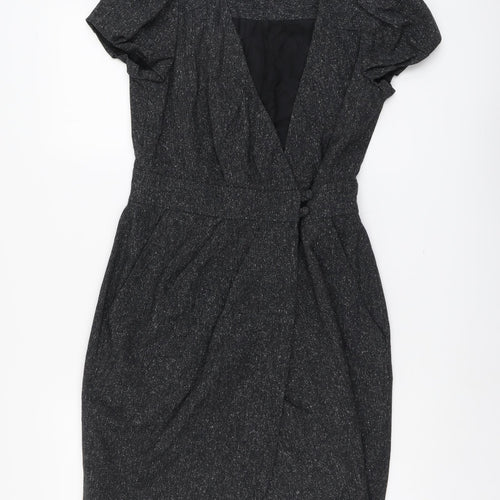 Great Plains Womens Grey Wool A-Line Size S V-Neck Pullover