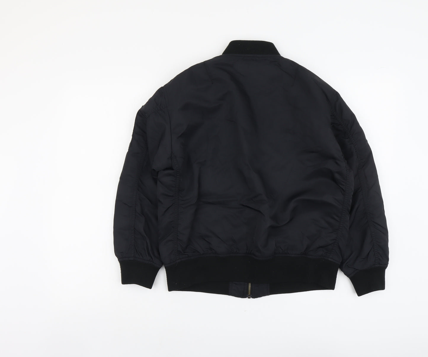 Uniqlo Boys Black Bomber Jacket Jacket Size 11-12 Years Zip