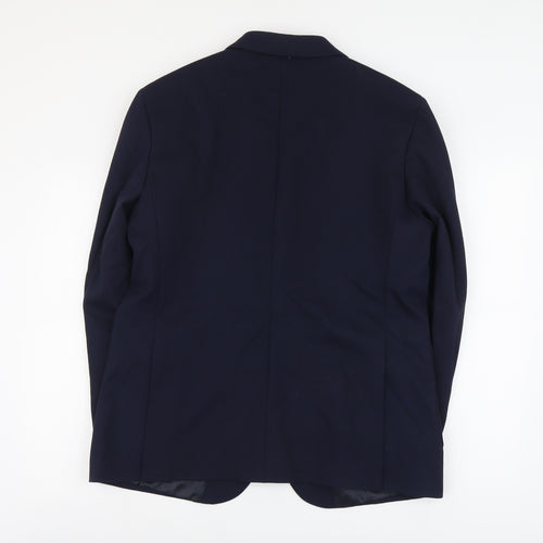 Marks and Spencer Mens Blue Polyamide Jacket Suit Jacket Size L Regular