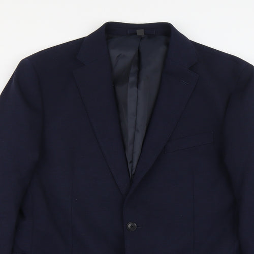 Marks and Spencer Mens Blue Polyamide Jacket Suit Jacket Size L Regular