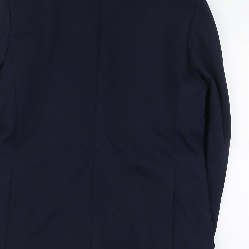 Marks and Spencer Mens Blue Polyamide Jacket Suit Jacket Size L Regular