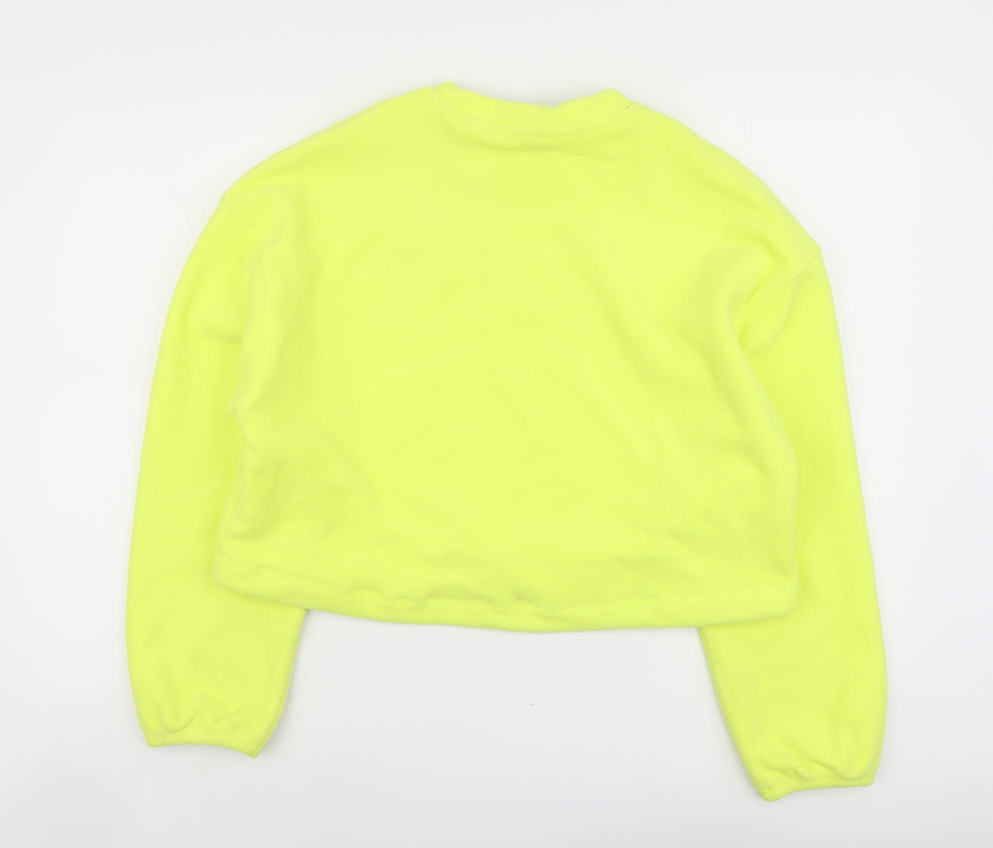 New Balance Womens Yellow Polyester Pullover Sweatshirt Size S Pullover