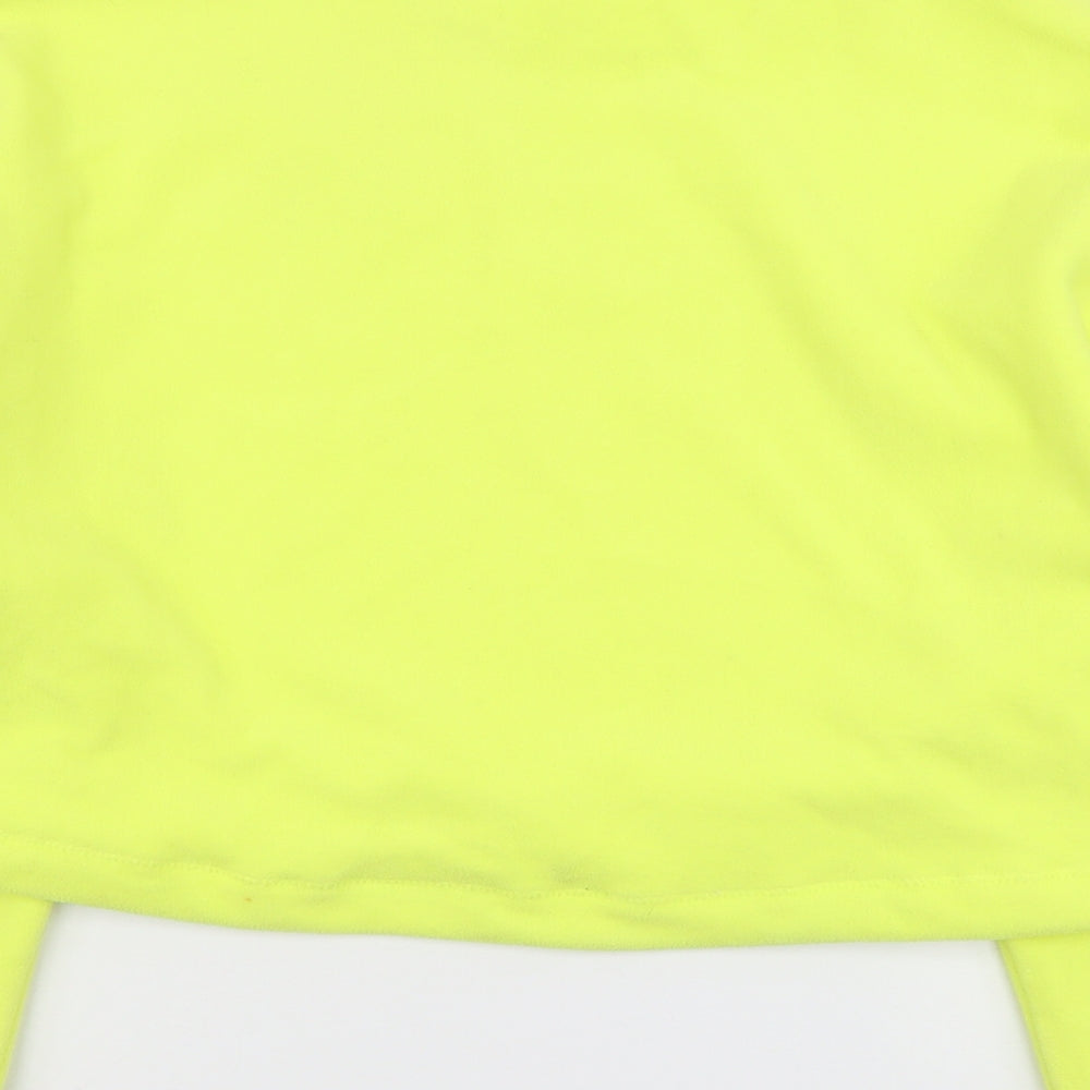 New Balance Womens Yellow Polyester Pullover Sweatshirt Size S Pullover