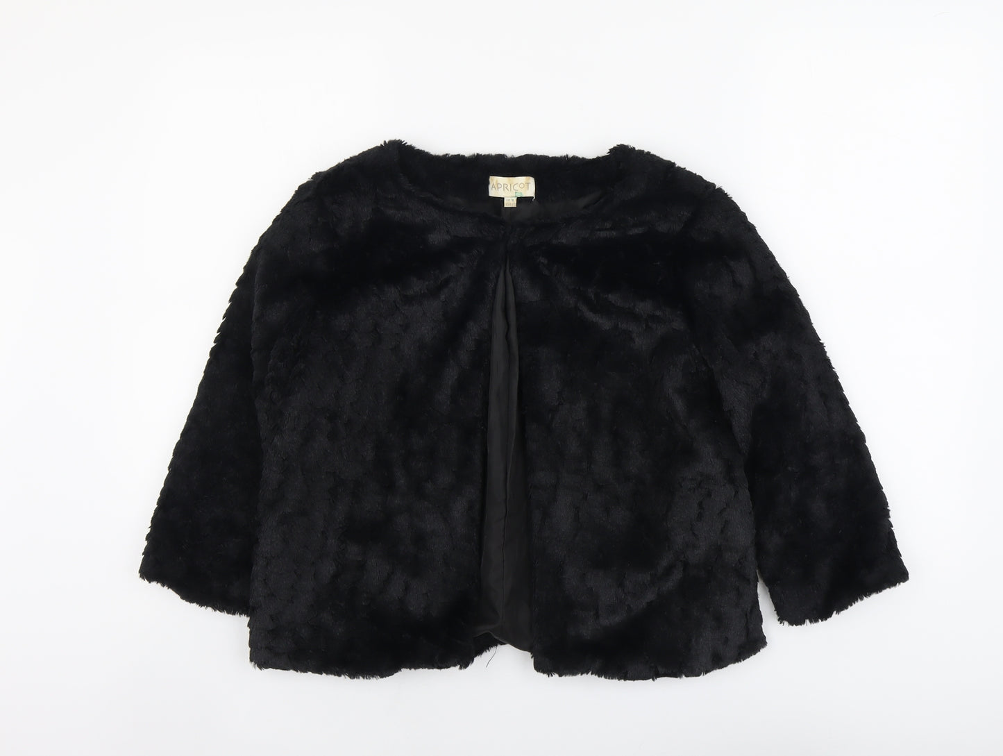 Apricot Womens Black Jacket Size 8 Hook & Eye