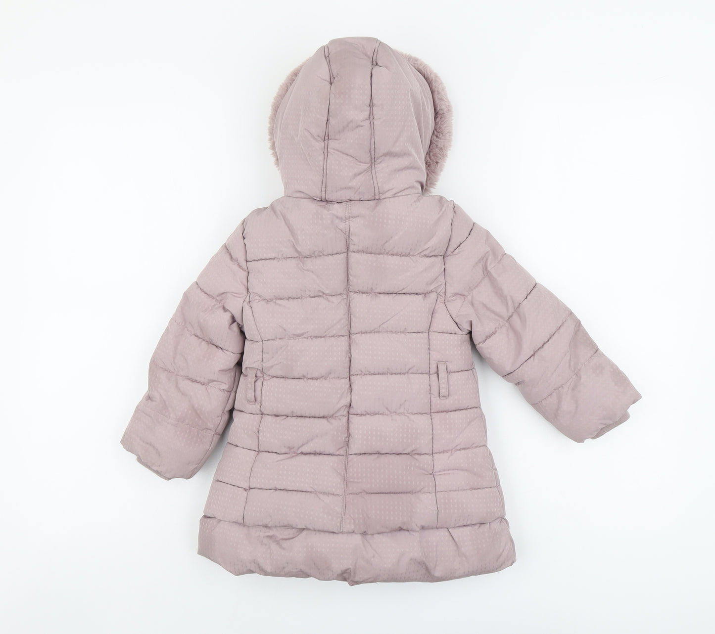 Maine Girls Purple Quilted Coat Size 2-3 Years Zip