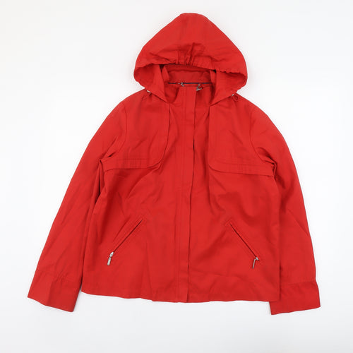Marks and Spencer Womens Red Jacket Size 12 Zip